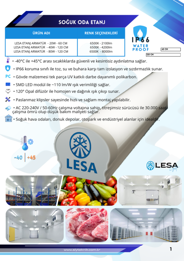 54W LESALIGHT ETANJ ARMATÜR IP66